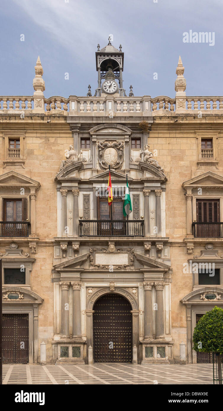 The main entrance of the 'Real Chancilleria', nowadays the High Court of Andalusia, 16th-century, Granada, Spain. Stock Photo