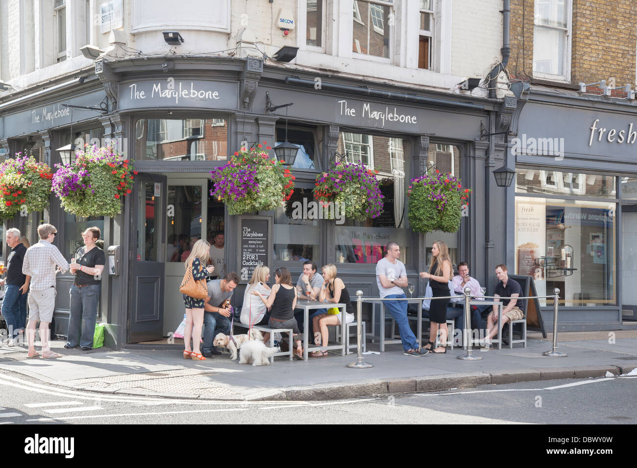 The Marylebone Pub, Marylebone High Street, London, England, UK Stock Photo
