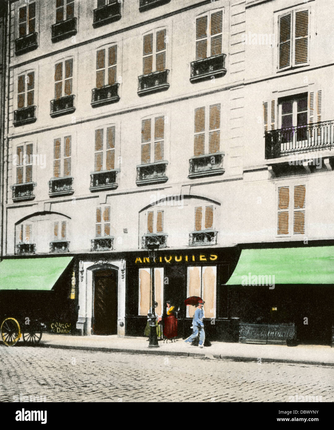 House in Paris where John Paul Jones died in 1792, view in the late 1800s.  Hand-colored halftone of a photograph Stock Photo - Alamy