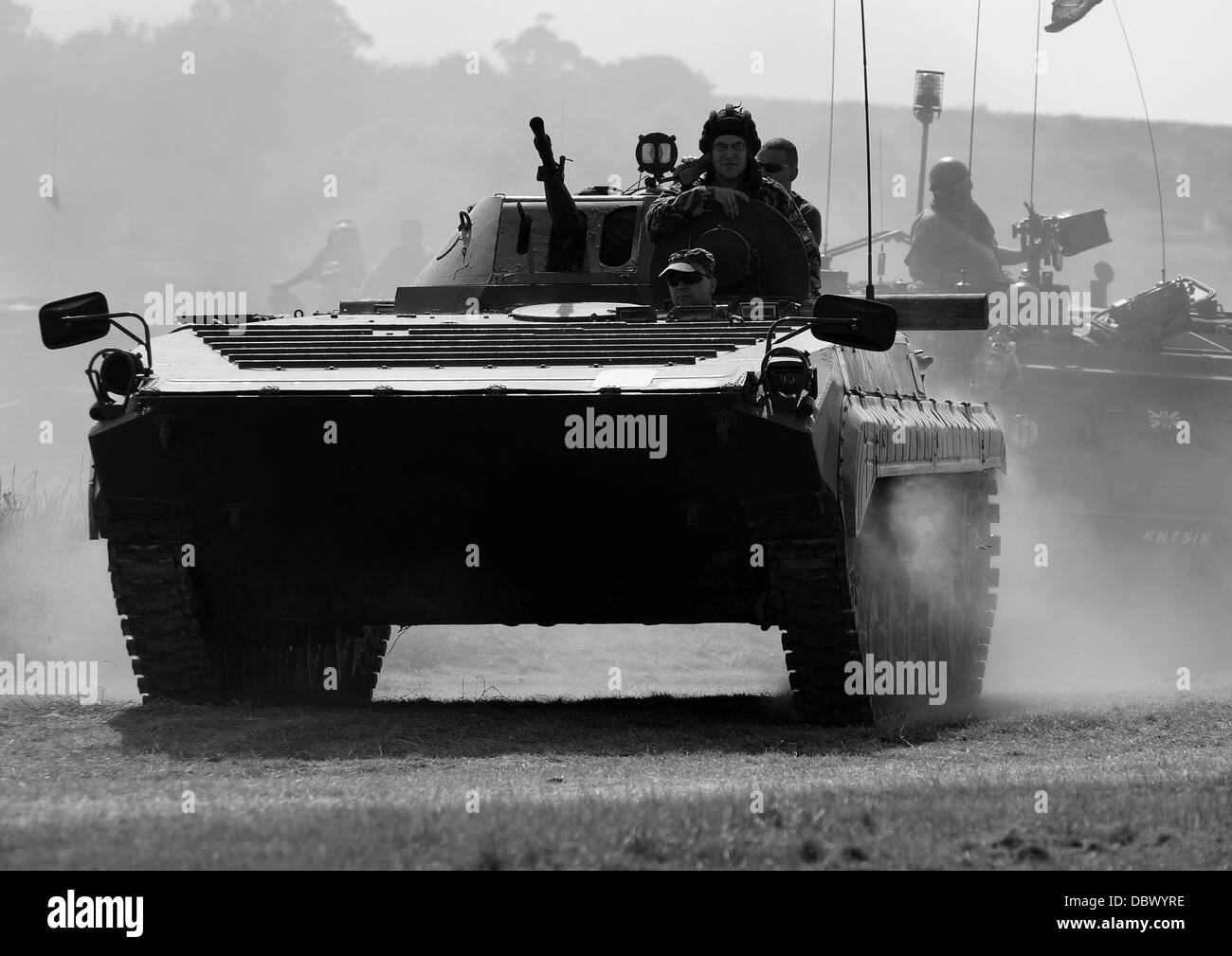 A Soviet BMP-1 military vehicle formally belonging to the Czechoslovakian army. Stock Photo