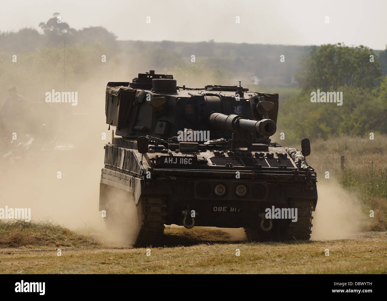 British Army Abbot FV433 Self Propelled Gun on show at the War and Peace Revival Show, Kent, UK Stock Photo