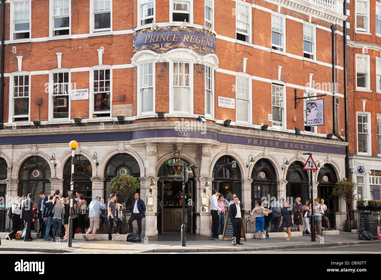 Prince Regent Pub, Marylebone High Street; London; England; UK Stock Photo
