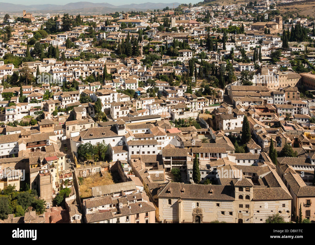 The Albayzin neighborhood (former arab neighborhood), Granada, Spain. Stock Photo