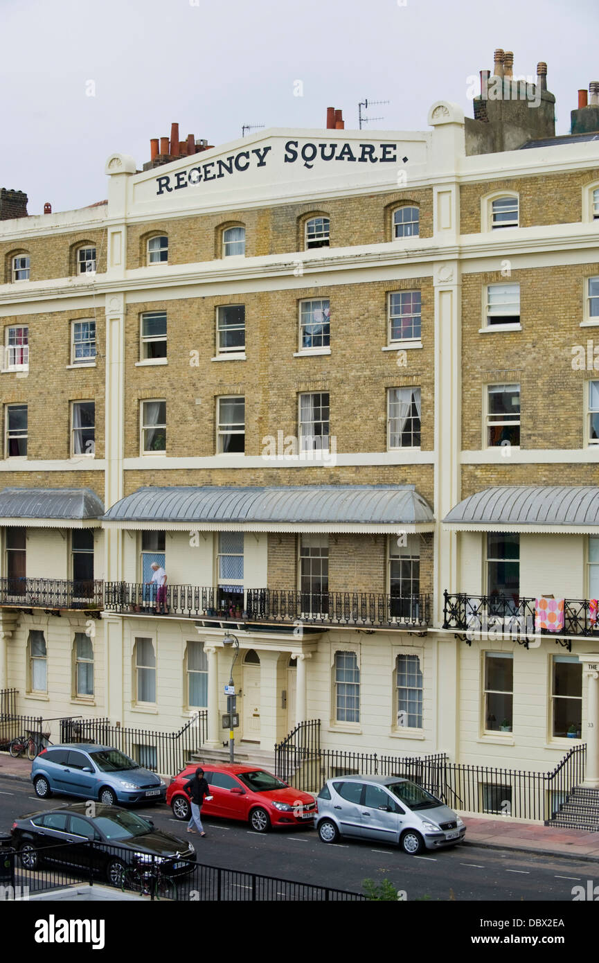 Townhouses at Regency Square on the seafront in Brighton East Sussex