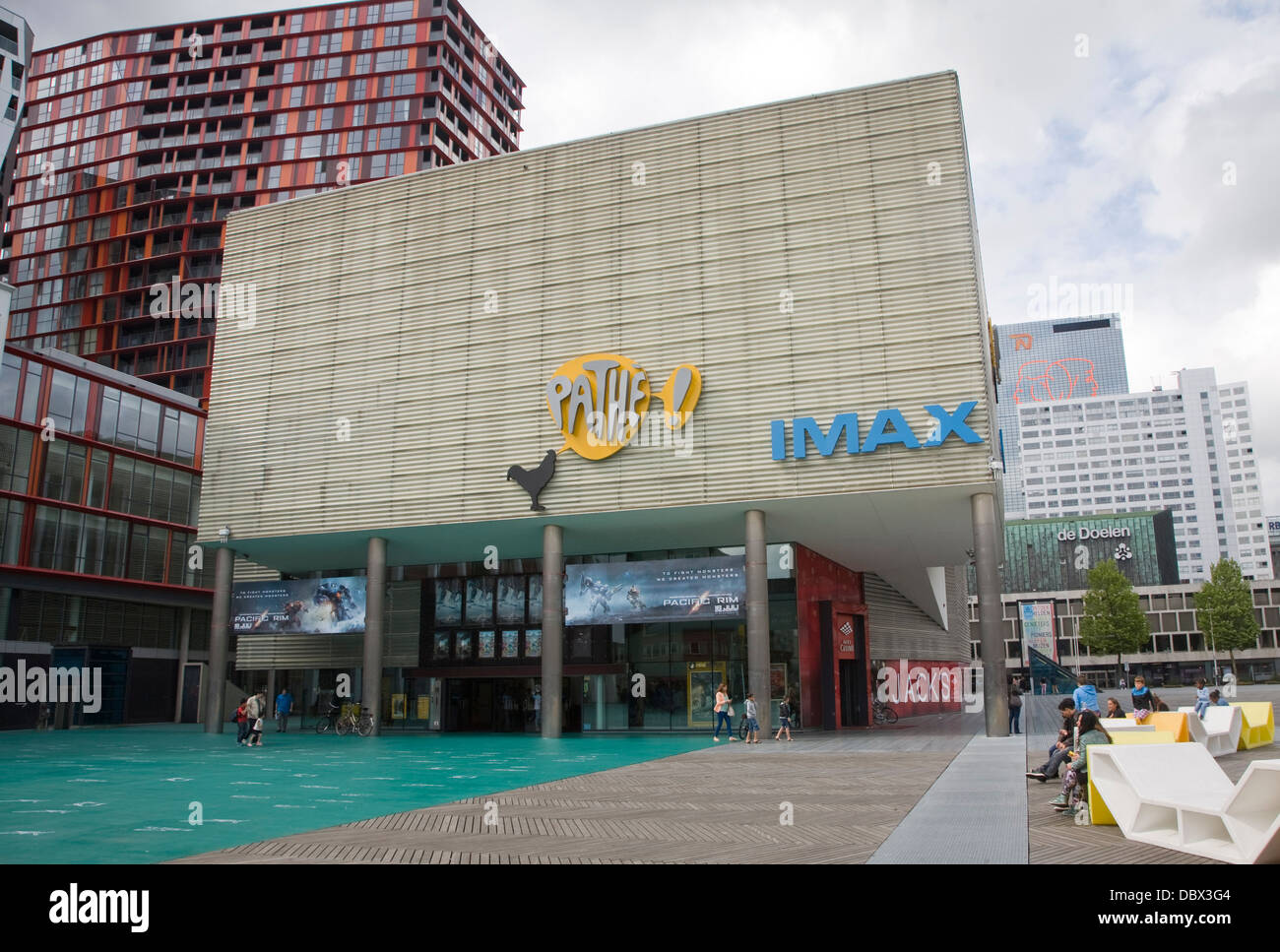 iMax Pathe cinema Schouwburgplein square Rotterdam Netherlands designed