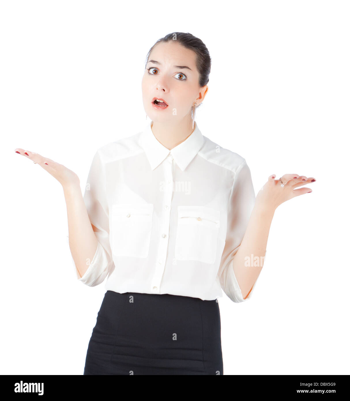 woman in business style surprised Stock Photo - Alamy