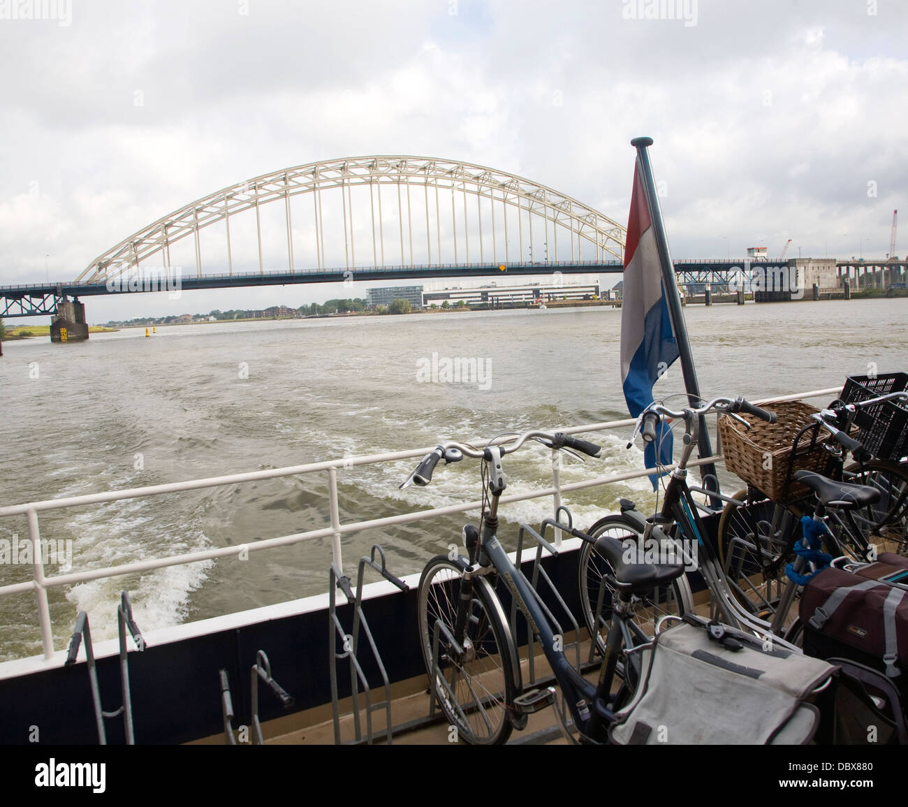Grote Beer bridge spanning River Maas Ablasserdam Rotterdam Netherlands Stock Photo