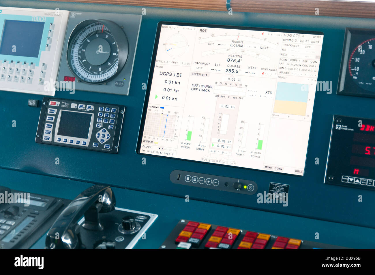 Shipboard Navigation Instrument Image Bridge Navigation Instruments Ship Stock Photos & Bridge Navigation ...