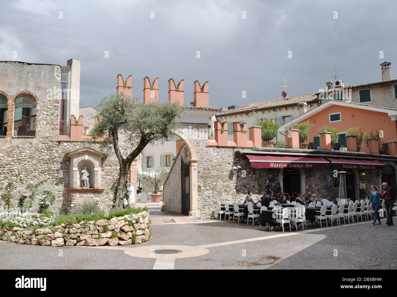 The Marilyn Lounge Bar Restaurant and Club in Bardolino, on Lake Garda. Stock Photo