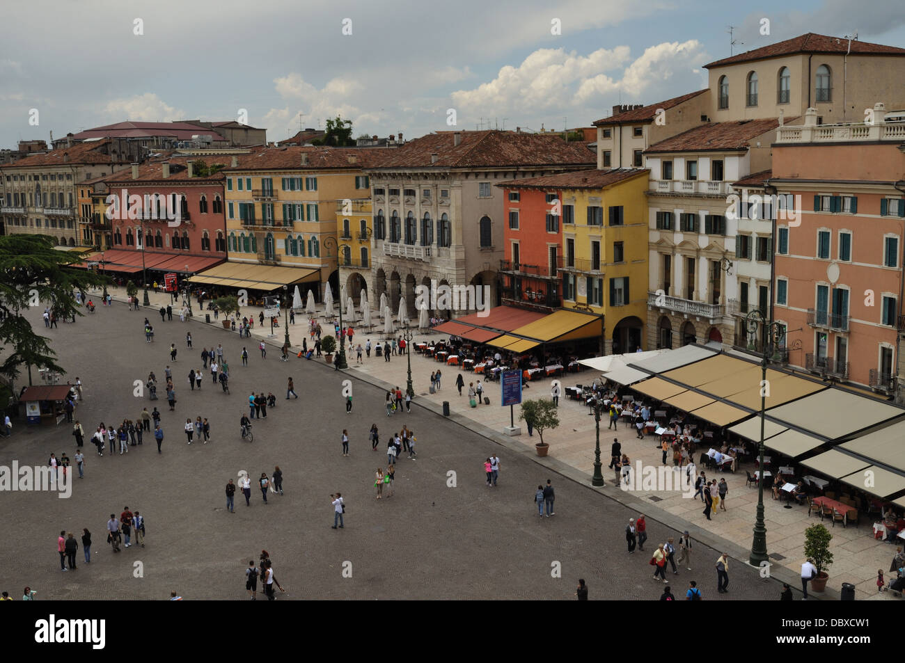 Piazza Bra, in the centre of Verona, Italy. Stock Photo