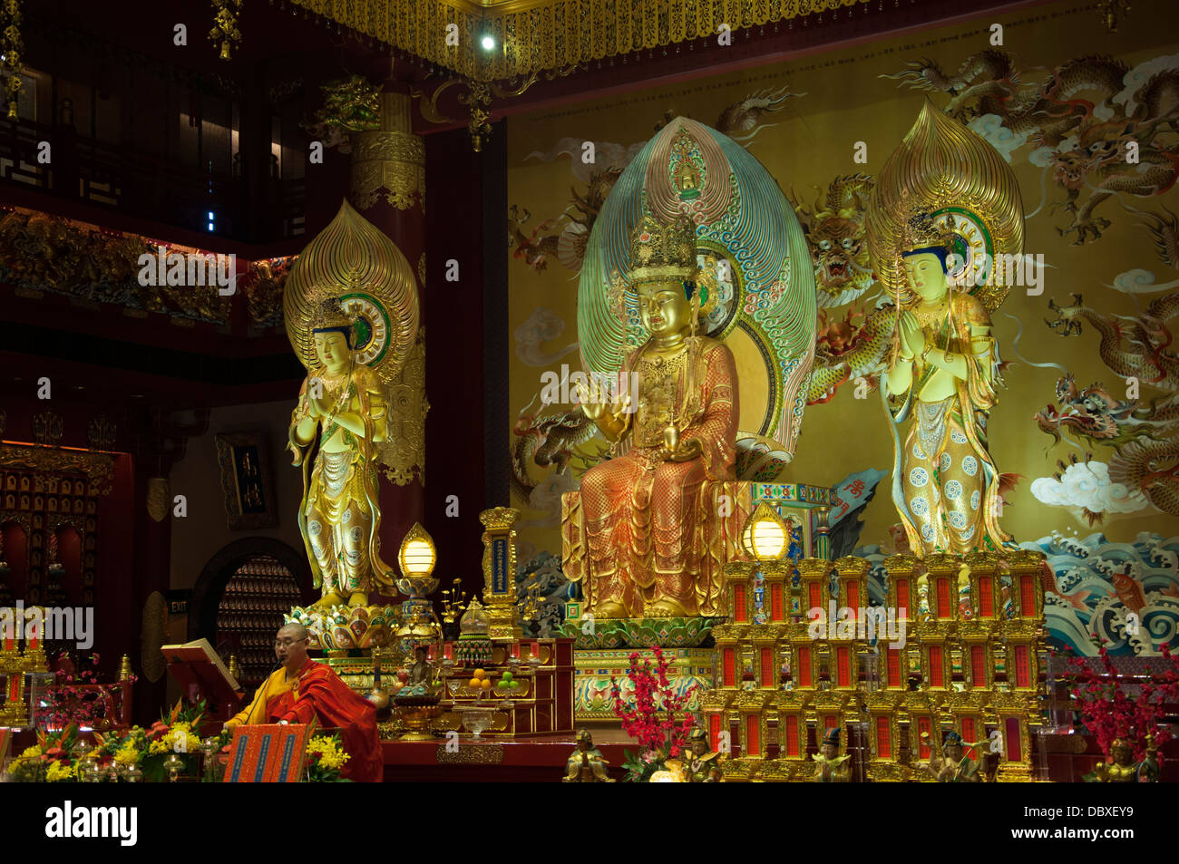 Praying Mantra at Tooth Relic Temple Buddhism Stock Photo Alamy