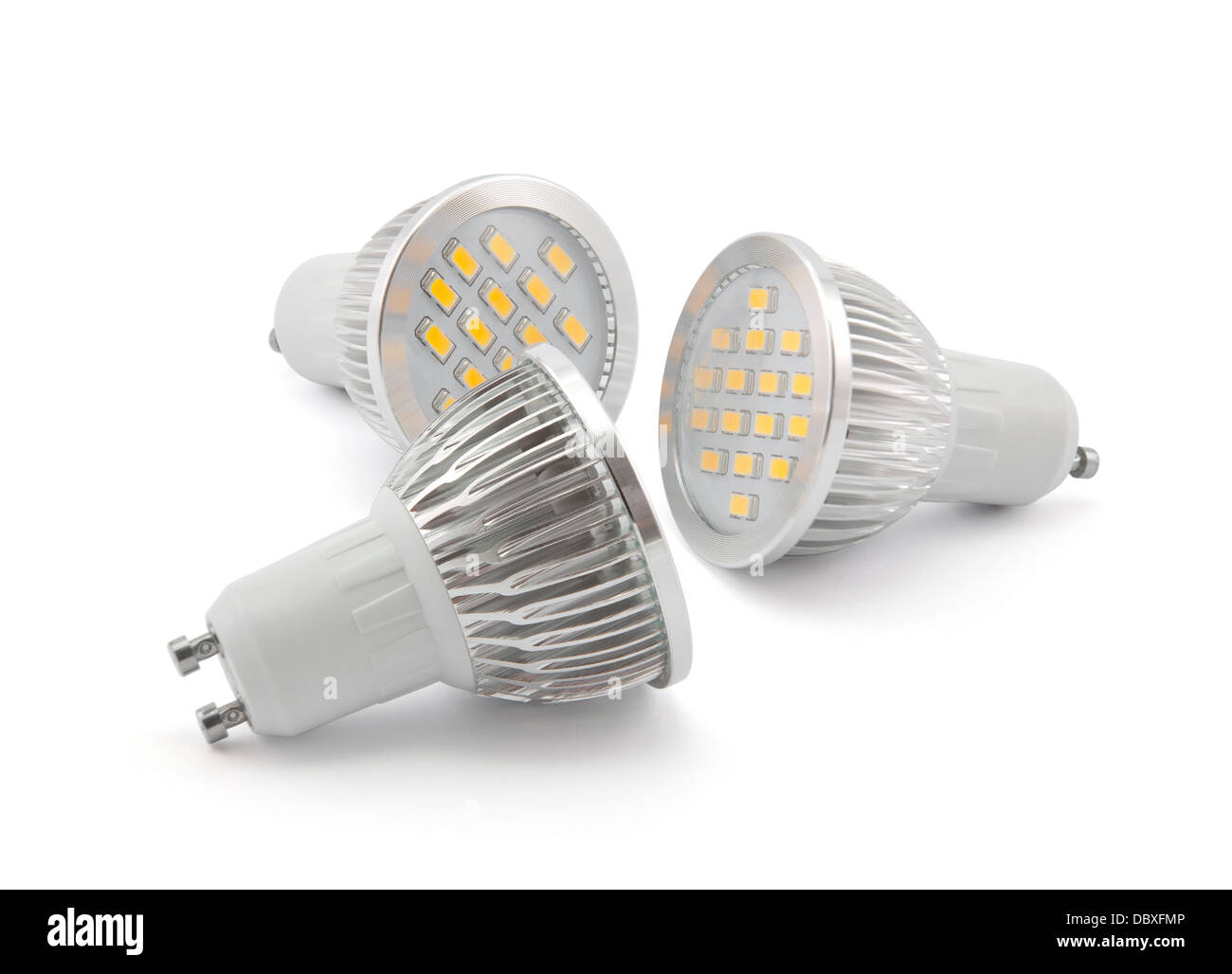 Led light bulbs with clipping path Stock Photo