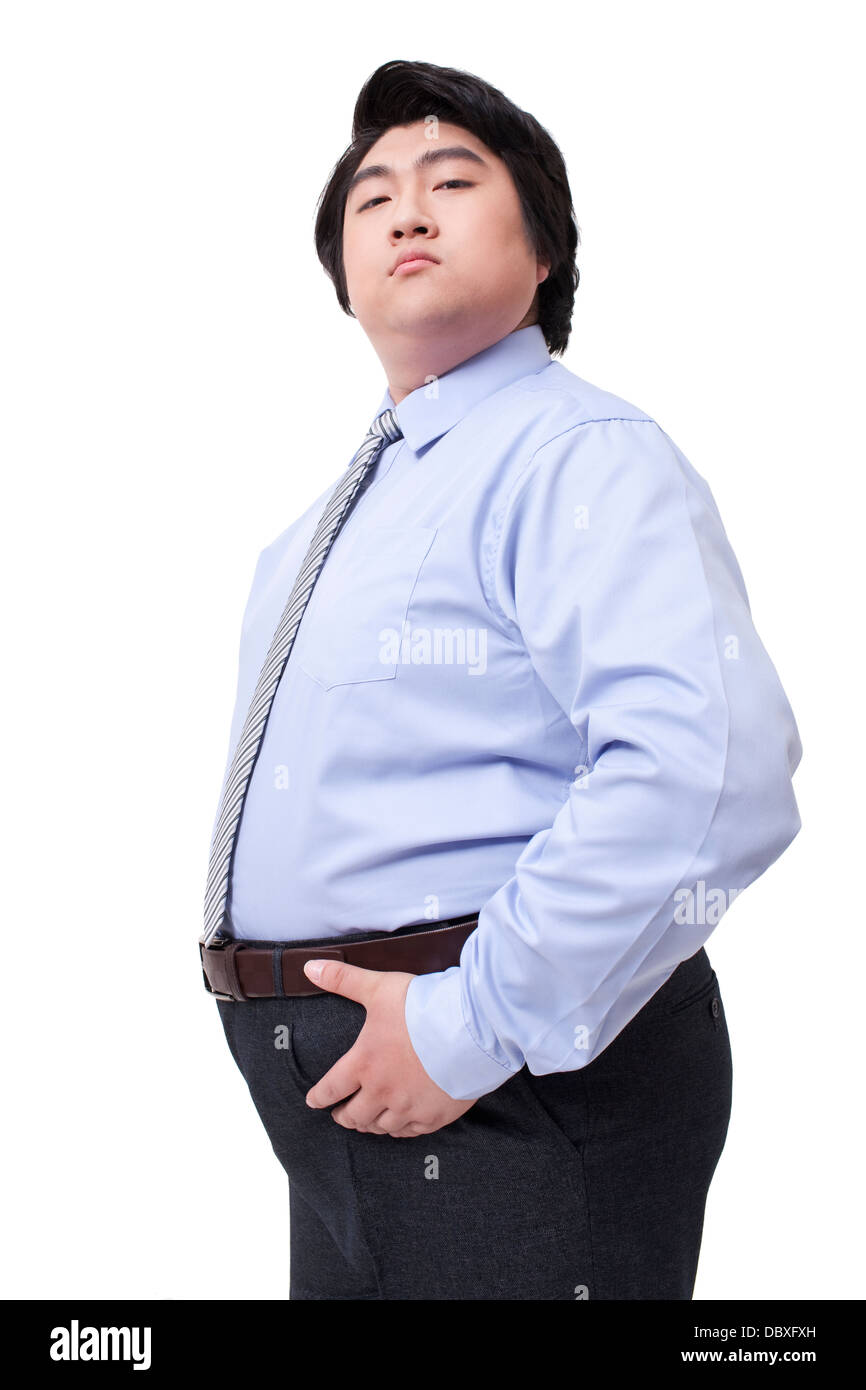 Man overweight shirt button hi-res stock photography and images - Alamy
