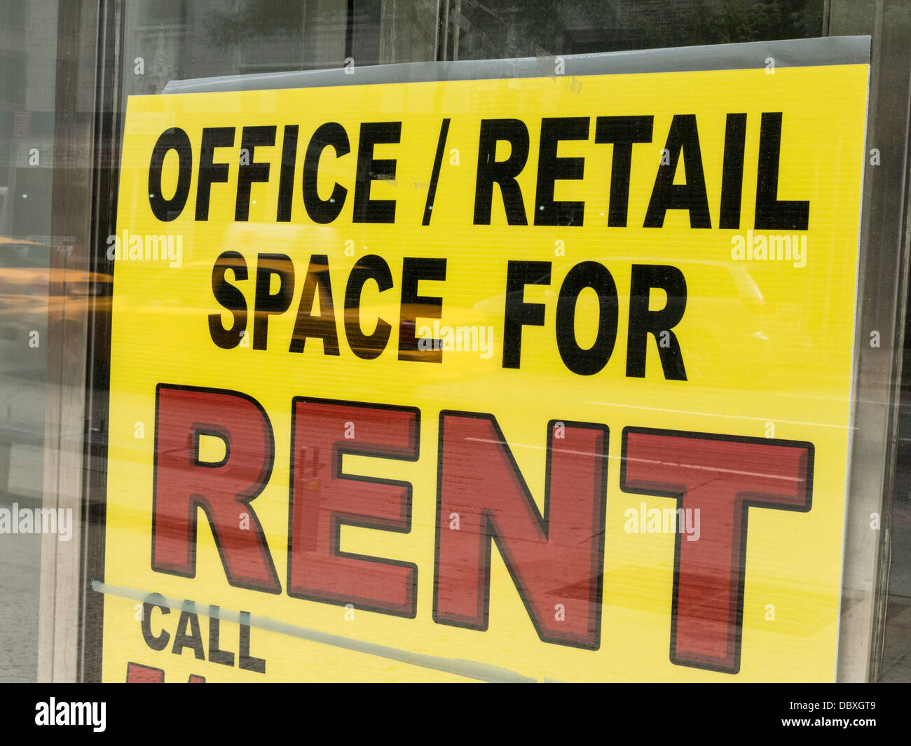 Office retail space rent sign hi-res stock photography and images - Alamy