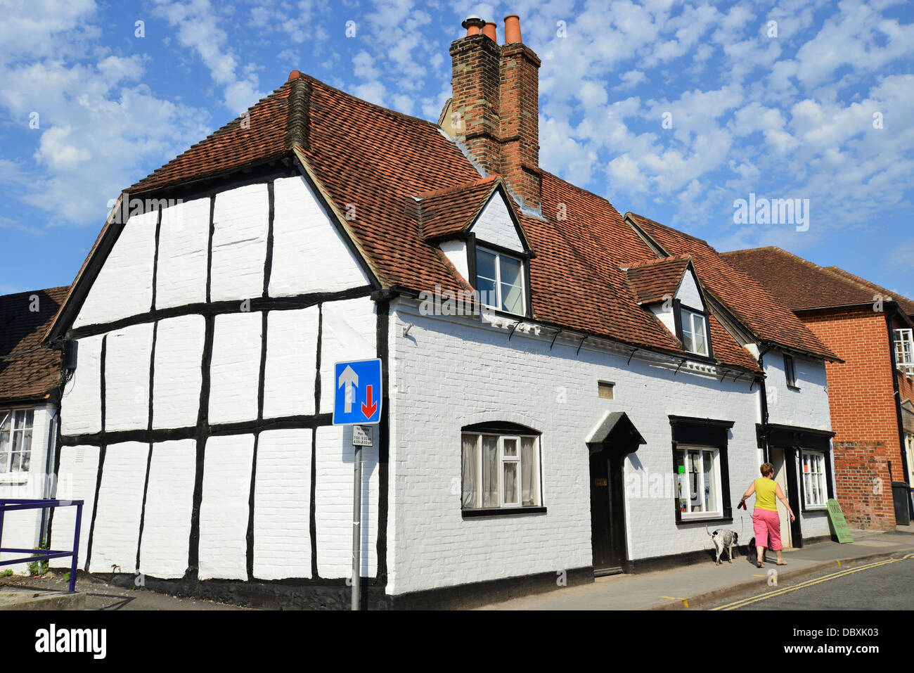 Period cottage in High Street, Goring-on-Thames, Oxfordshire, England, United Kingdom Stock Photo