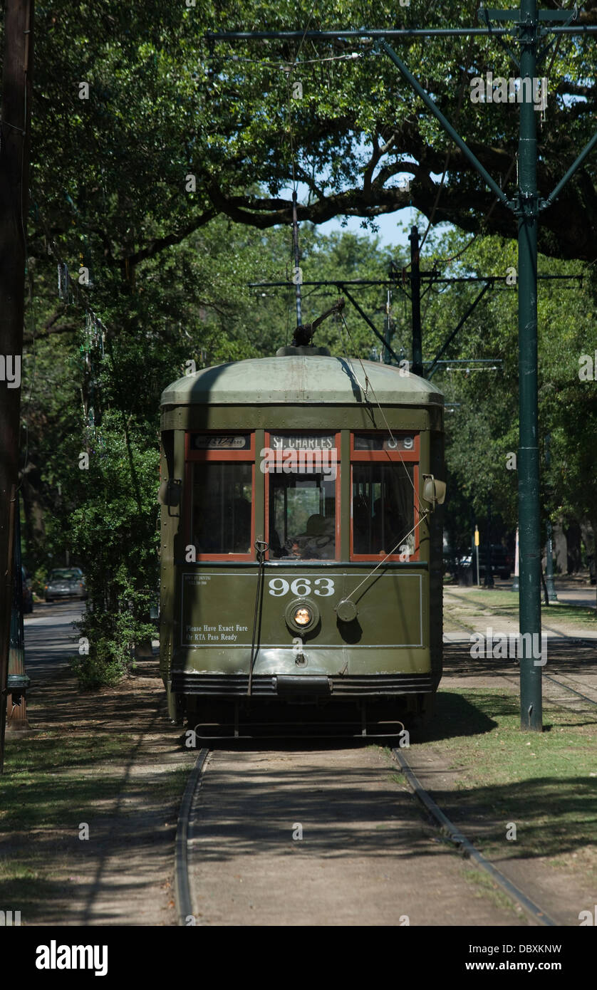 New orleans garden district streetcar hires stock photography and