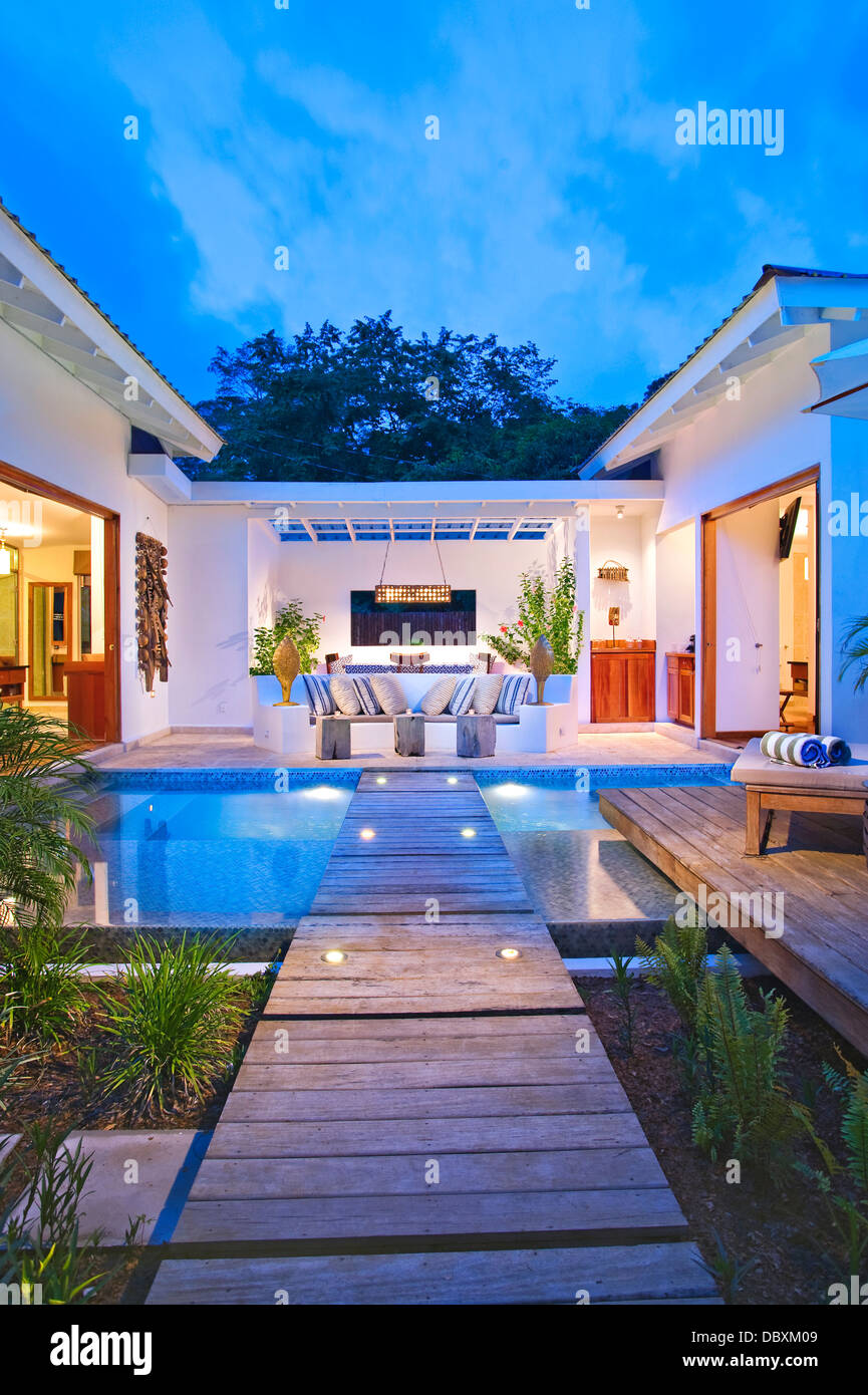 Two-bedroom pool suite at Ka'ana Belize Stock Photo