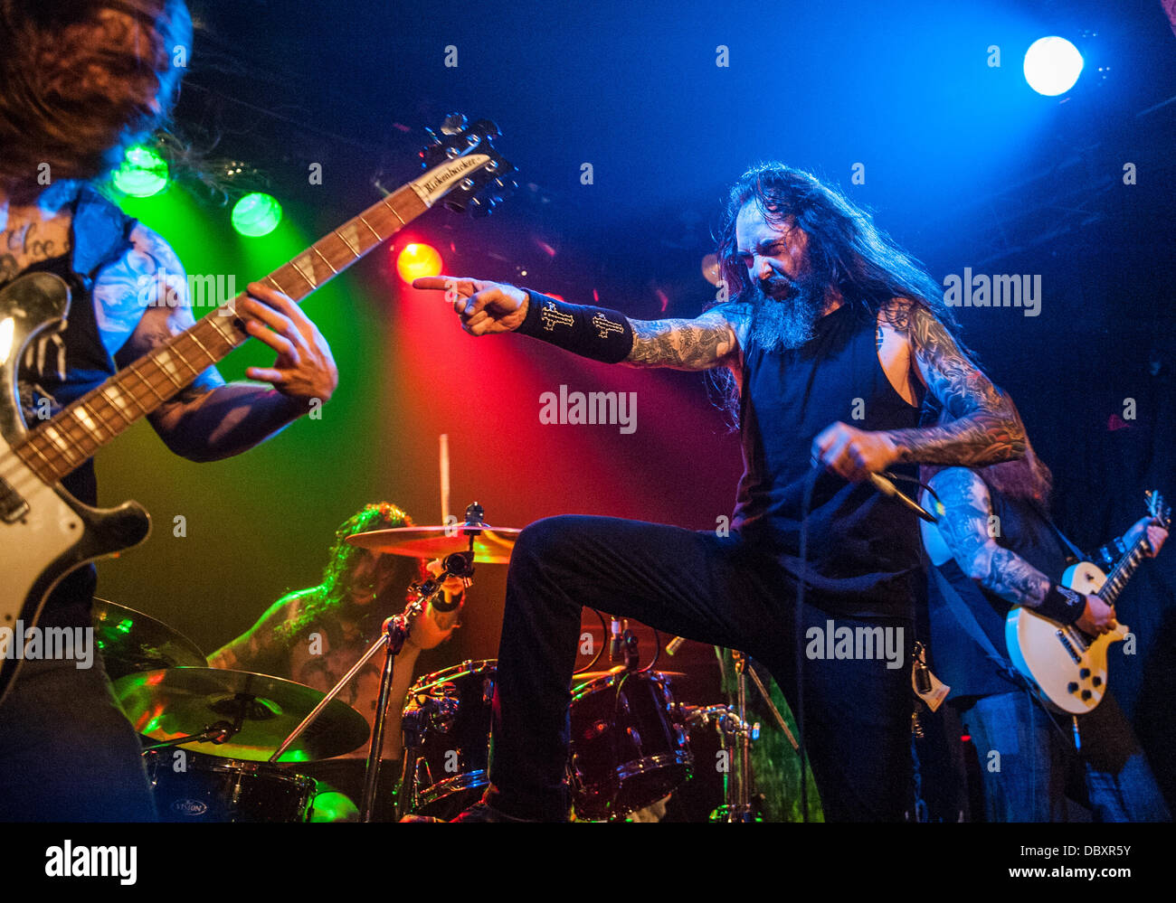 Chicago, IL, USA. 04th Aug, 2013. Ohio thrash metal band Skeletonwitch perform at a Lollapalooza afterparty at the Double Door in Chicago, IL August 3, 2013 © Brigette Sullivan/Alamy Live News Stock Photo