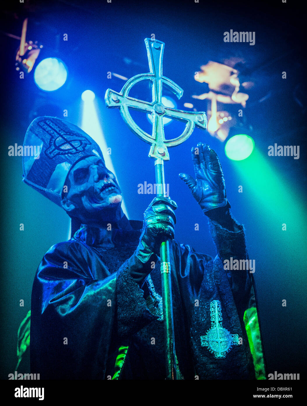 Heavy metal band Ghost performing at Double Door in Chicago, IL in 2013