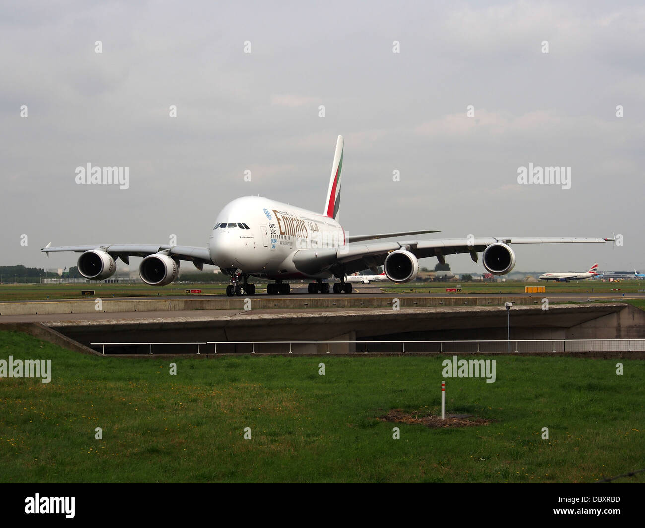 A6-EDW Emirates Airbus A380-861 - cn 103 taxiing 14july2013 -002 Stock Photo
