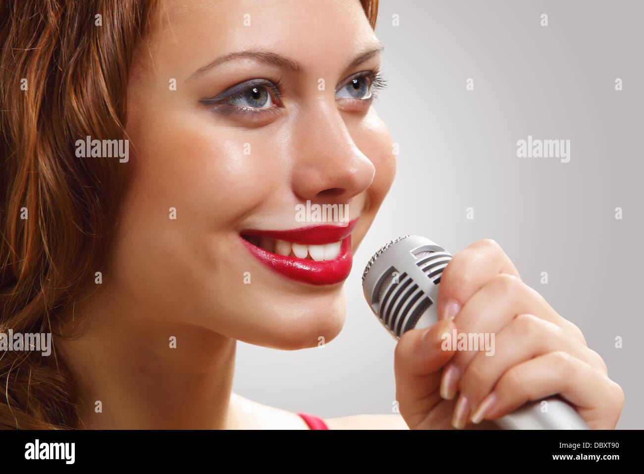 Portrait of female singer Stock Photo Alamy