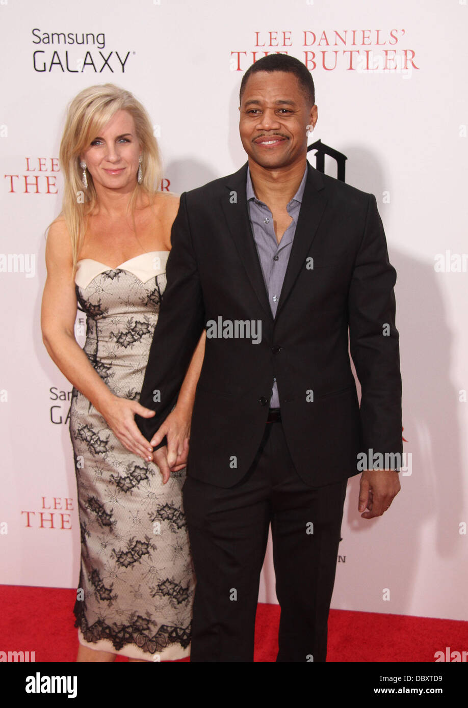 New York, NY, USA. 5th Aug, 2013.  - Actor CUBA GOODING JR. and his wife SARA KAPFER attend the New York premiere of 'Lee Daniels' The Butler' held at the Ziegfeld Theatre. © Nancy Kaszerman/ZUMAPRESS.com/Alamy Live News Stock Photo