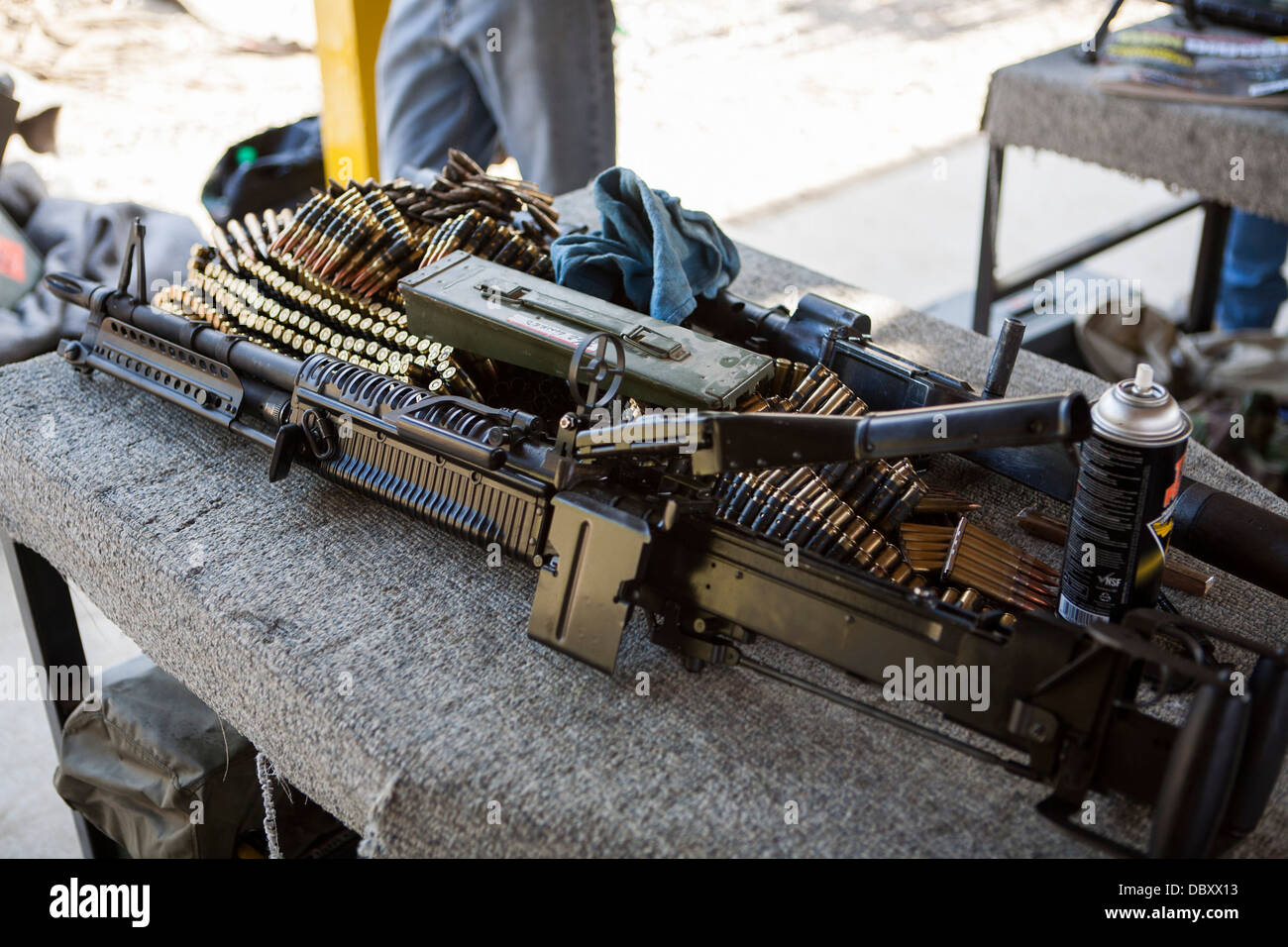 The Knob Creek Machine Gun Shoot. Stock Photo