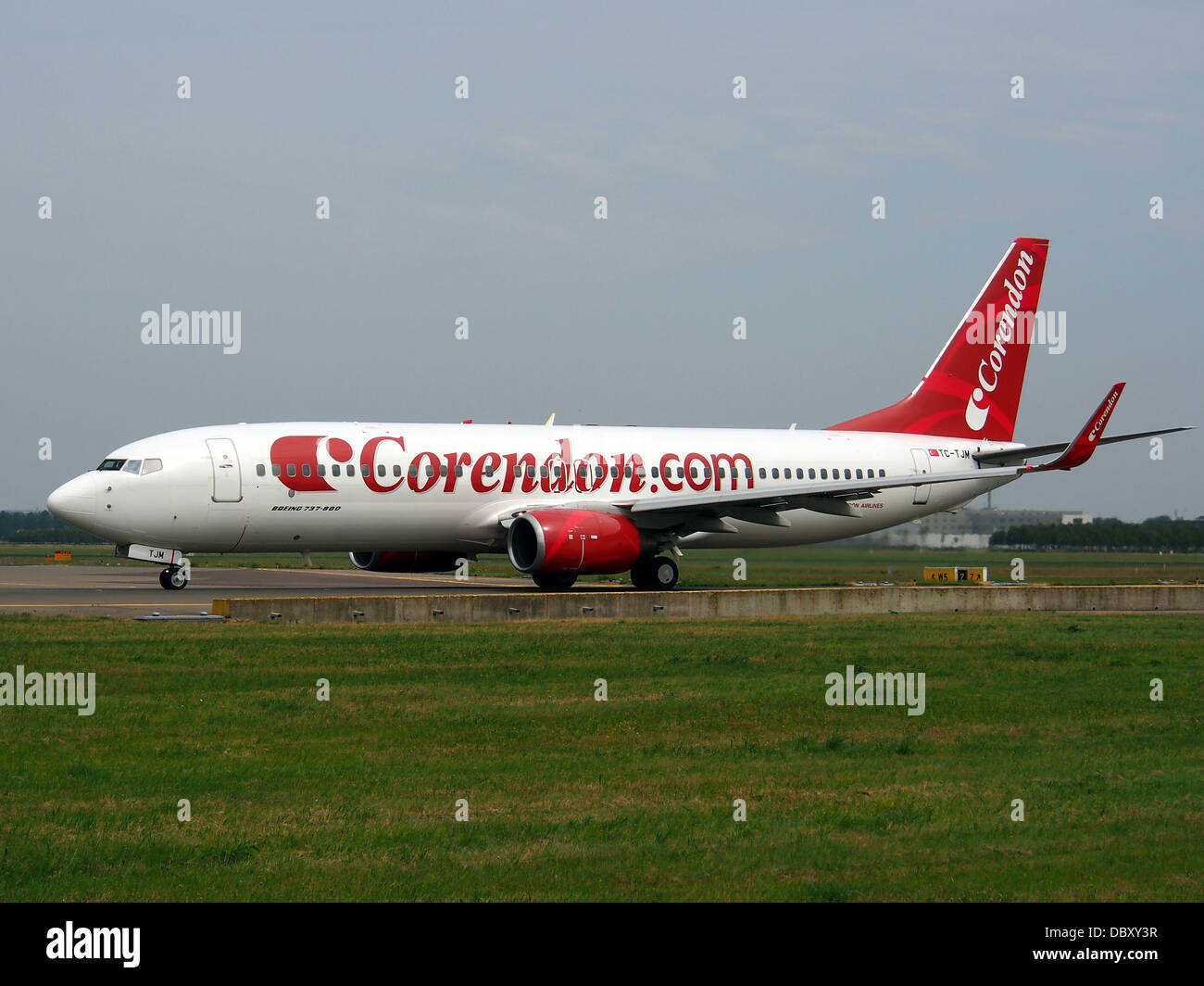 TC-TJM Corendon Airlines Boeing 737-8Q8(WL) - cn 28218, taxiing 13july2013 1 Stock Photo