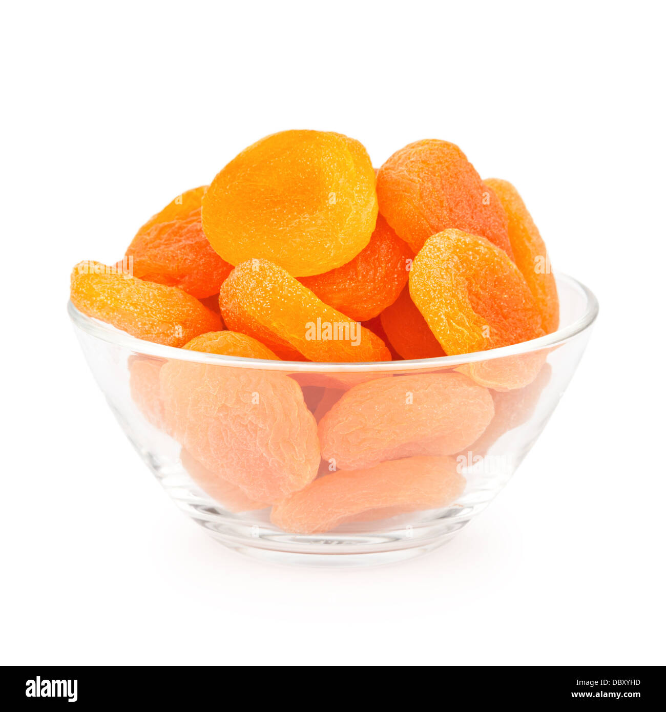 Bowl Of Dried Apricots Stock Photo