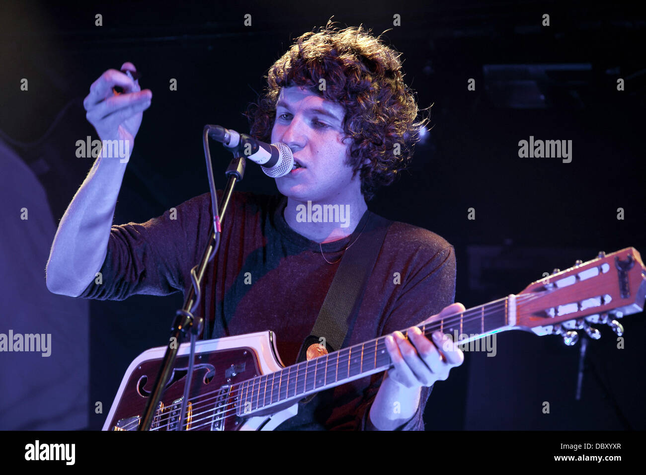 Luke Pritchard of The Kooks performing live in concert at la Fleche d'Or Paris, France - 07.09.11 Stock Photo