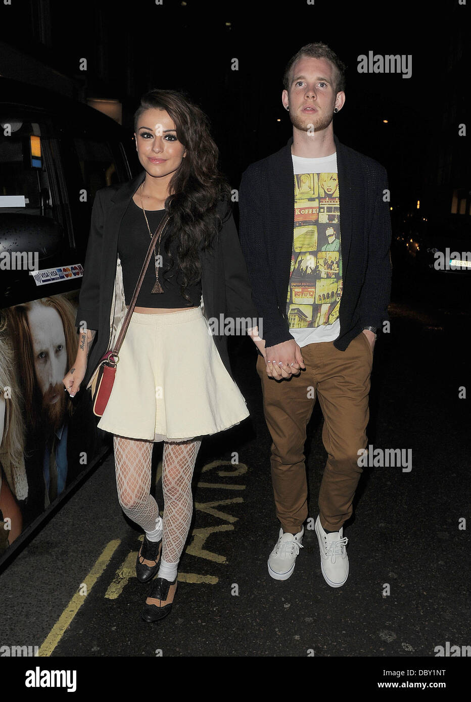 Cher Lloyd and her boyfriend Craig Monk leaving Mahiki nightclub