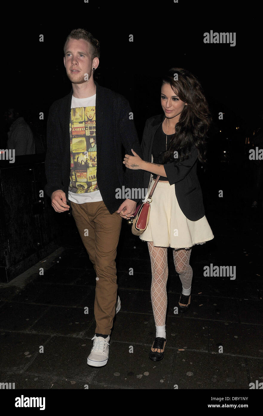 Cher Lloyd and her boyfriend Craig Monk leaving Mahiki nightclub