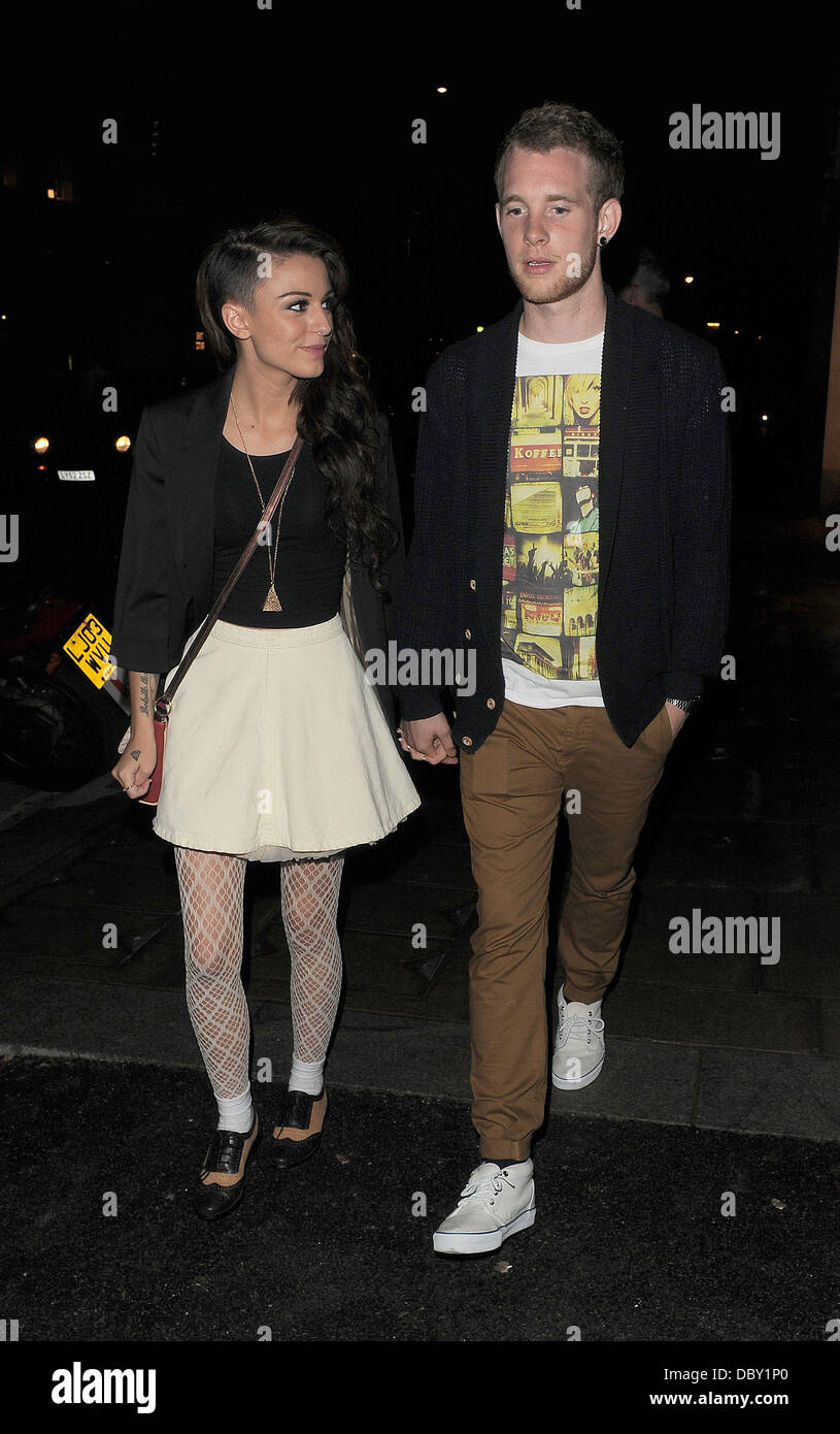 Cher Lloyd and her boyfriend Craig Monk leaving Mahiki nightclub