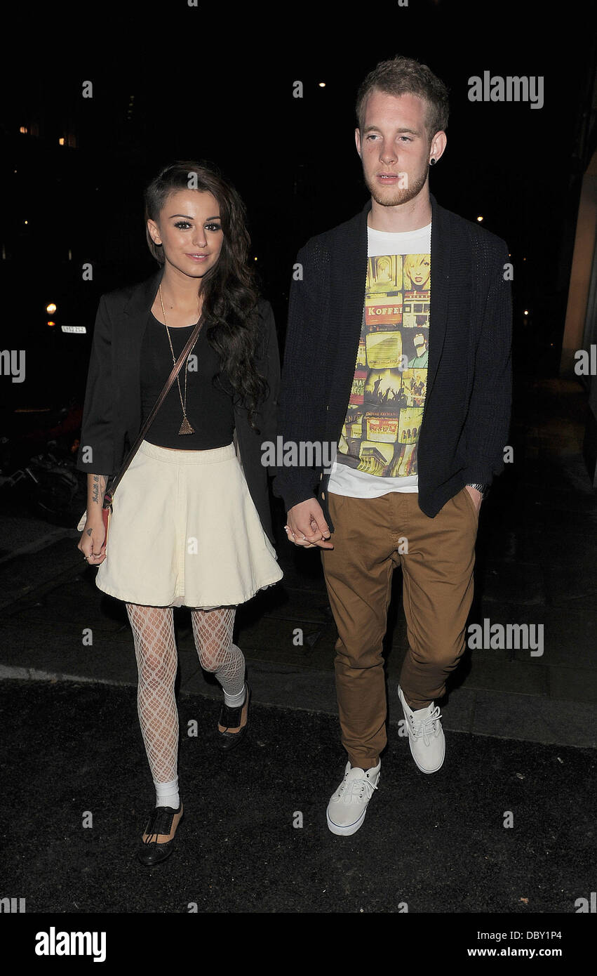 Cher Lloyd and her boyfriend Craig Monk leaving Mahiki nightclub