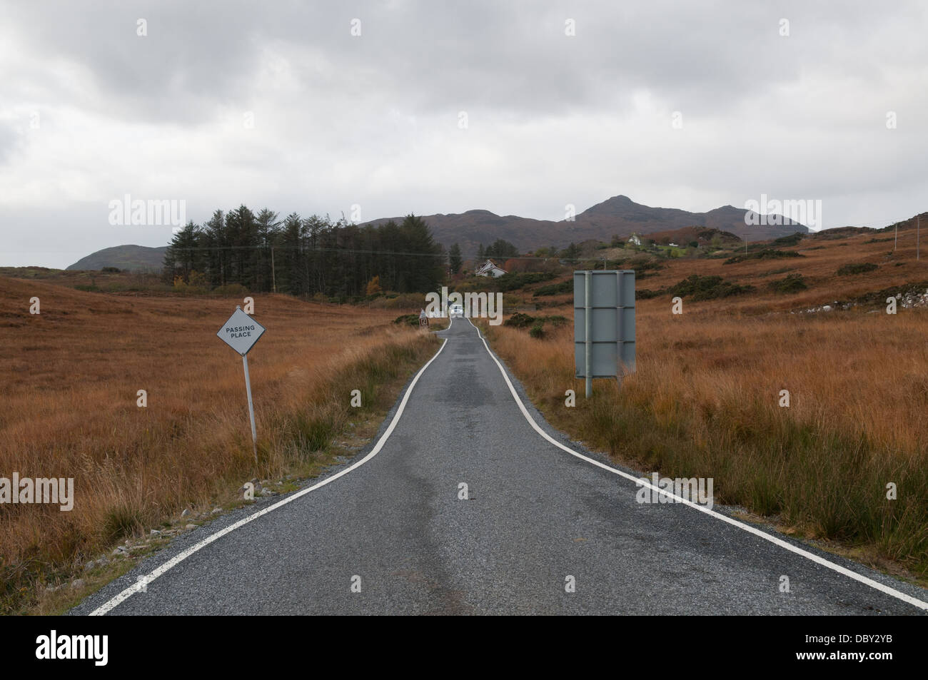 A road near Ardnamurchan, Scottish Highlands, Scotland, United Kingdom. Stock Photo