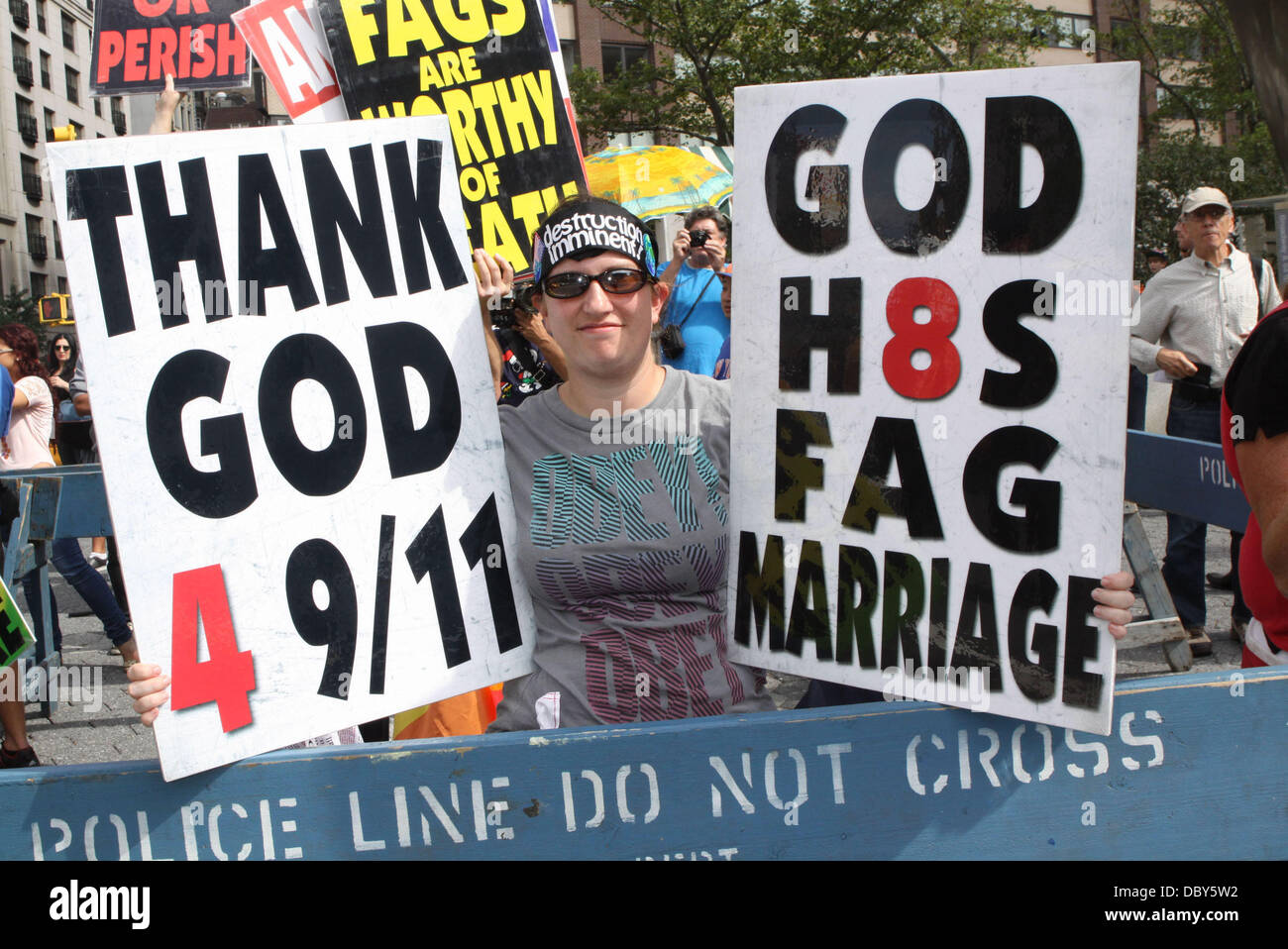 Atmosphere Members of the Westboro Baptist Church protest at New York