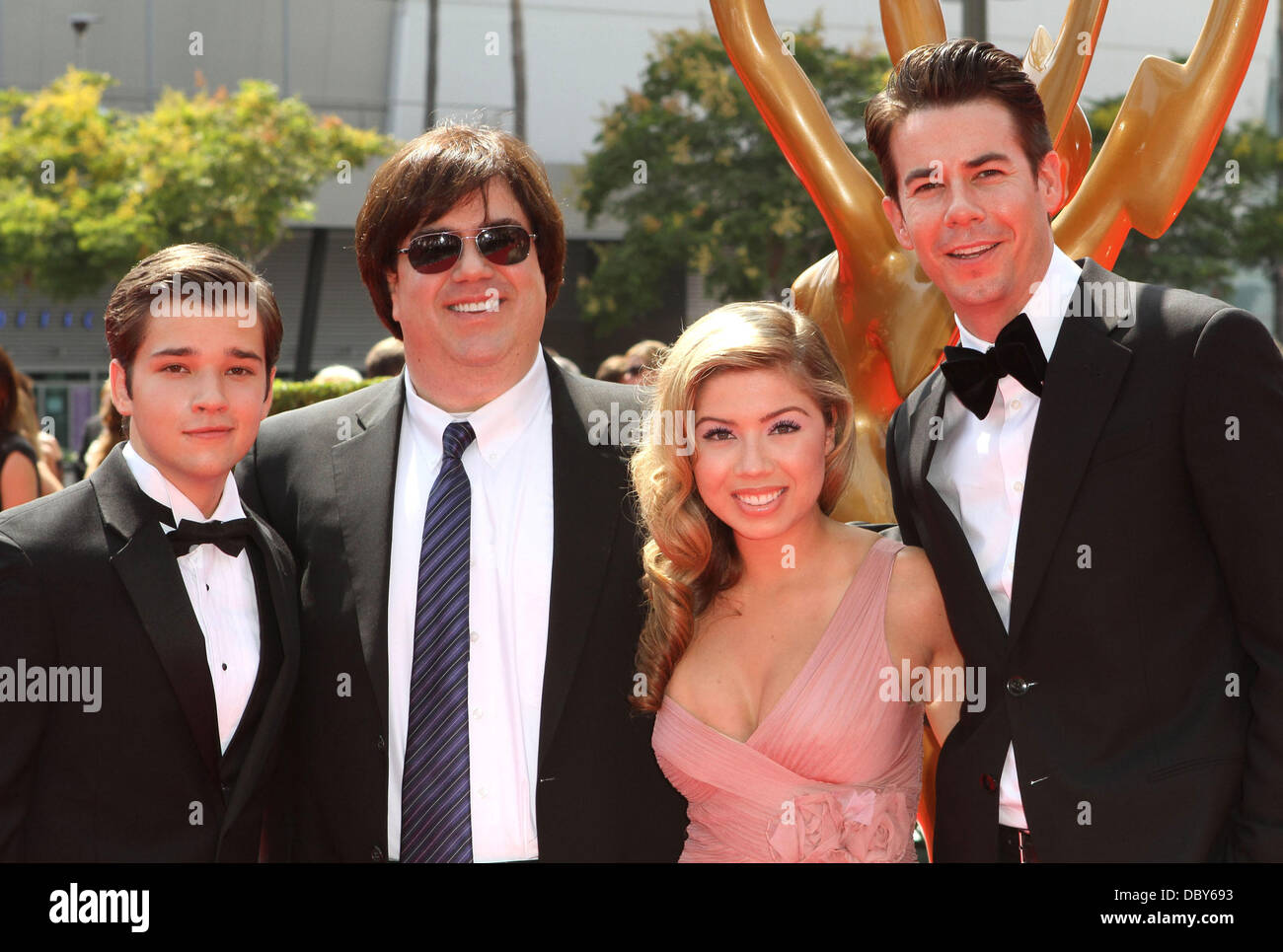 Nathan Kress, Jennette McCurdy, Jerry Trainor 2011 Primetime Creative Arts Emmy Awards Held at The Nokia Theatre L.A. Live Los Angeles, California - 10.09.11 Stock Photo