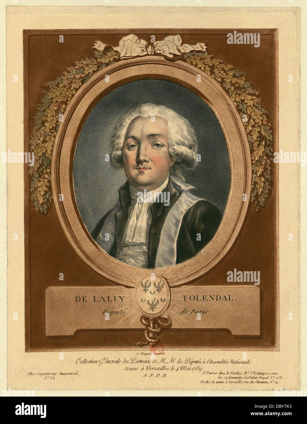 Gérard de Lally-Tollendal (1751 - 1830), french politician during the French  great Revolution Stock Photo - Alamy