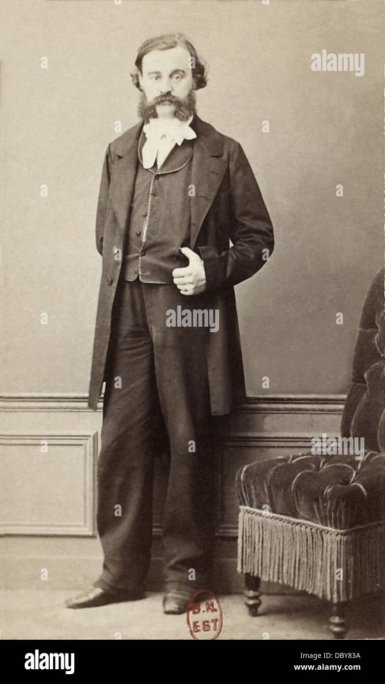 Emile Bellier La Chavignerie (1821 - 1871), historian of French art. Stock Photo