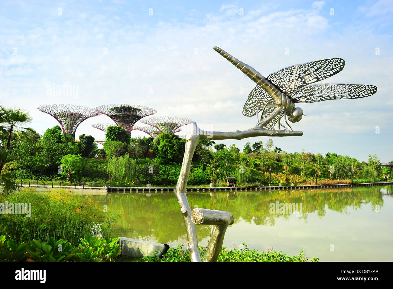 Dragonfly sculpture at Gardens by the Bay in Singapore Stock Photo Alamy