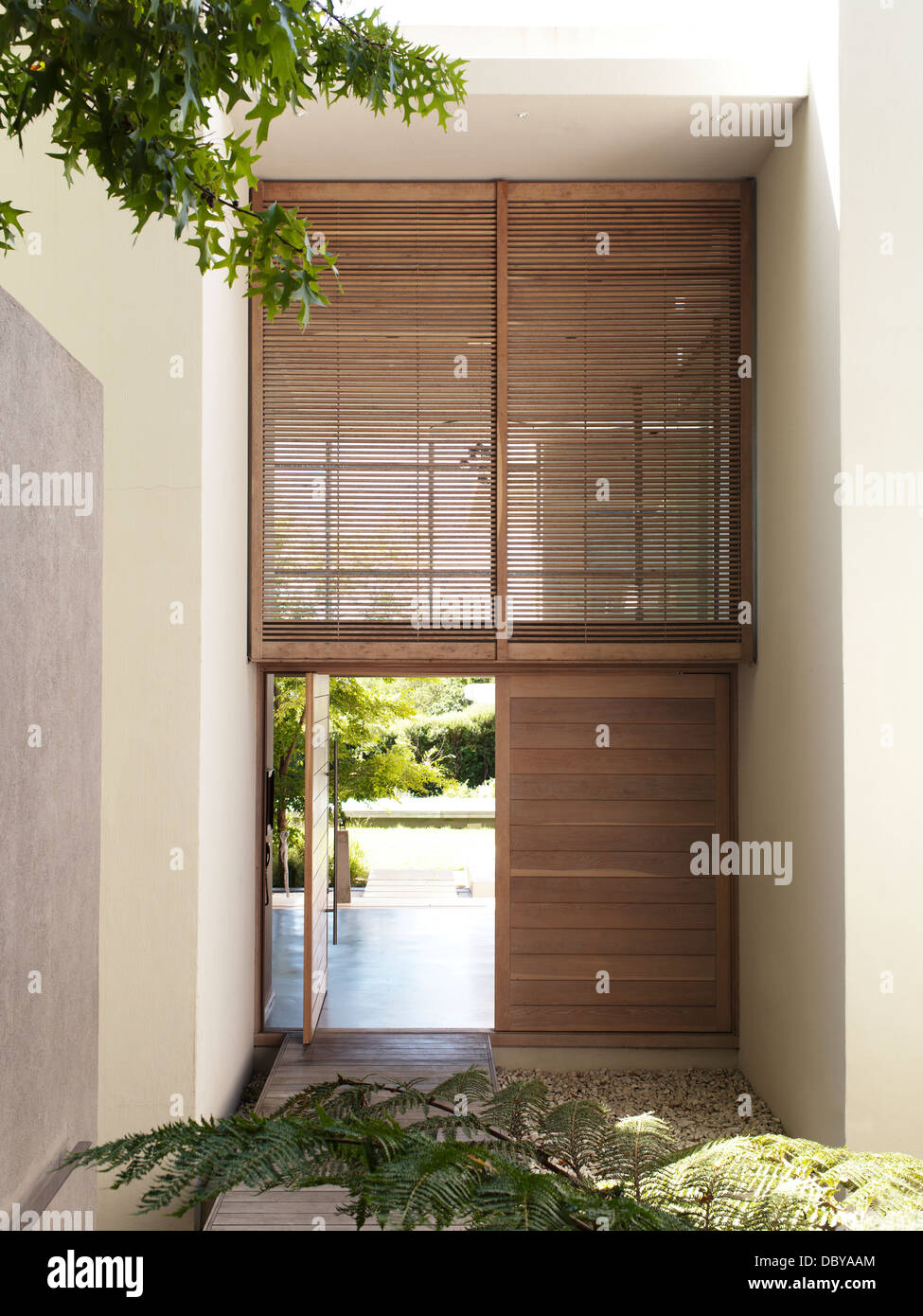 Doorway of modern house Stock Photo