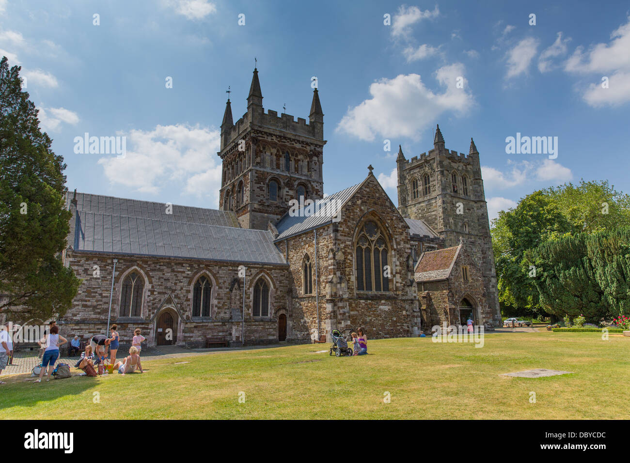 Wimborne Minster church Dorset England, Saxon with Norman and Gothic ...