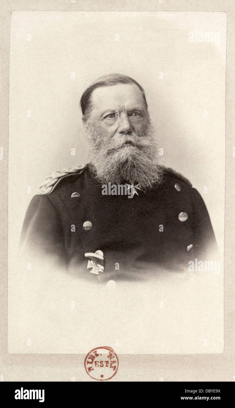 Eduard Vogel von Falckenstein (1797 - 1885), prussian General der Infanterie and MP. Stock Photo