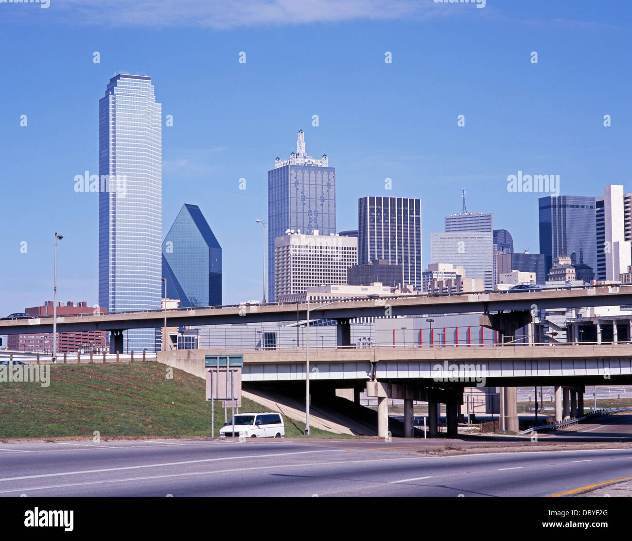 City skyscrapers, Dallas, Texas, USA. Stock Photo