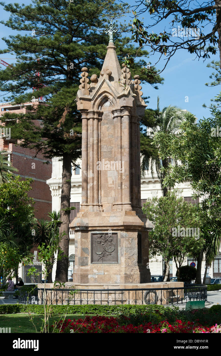 Monument to Spanish soldiers killed in the Africa War (1859-1860 ). Africa square, Ceuta . Spain. Stock Photo