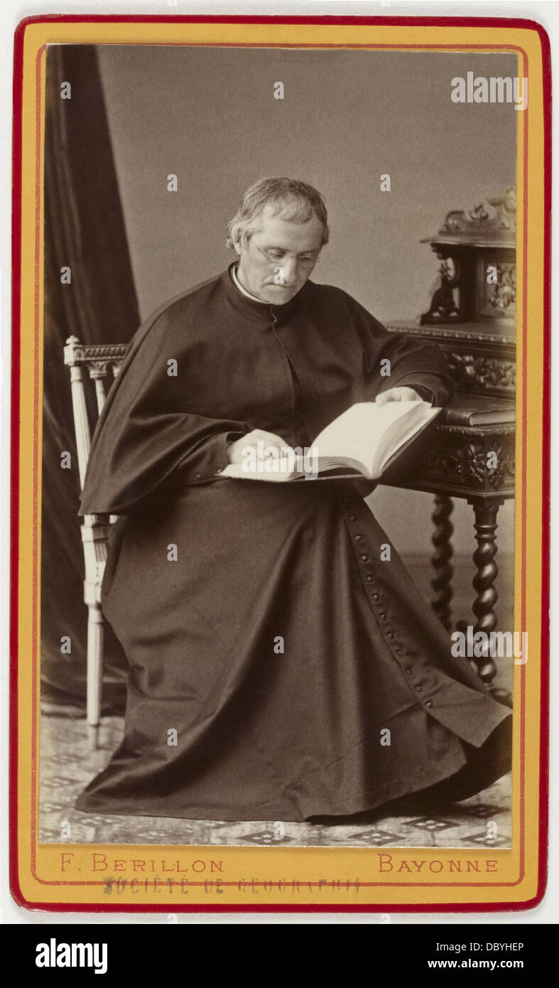 Father Armand David (1826-1900), french vincentian missionnary, explorer of the chinese Far-East, zoologist and botanist for the Stock Photo