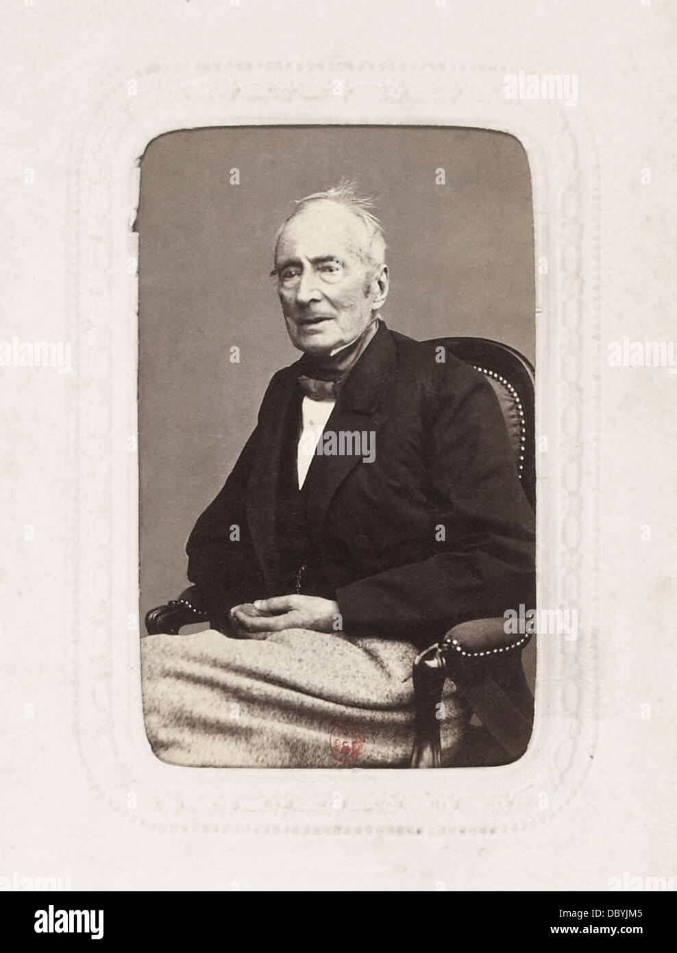 Alphonse de Lamartine (1790-1869), photograph, ca. 1865. Stock Photo