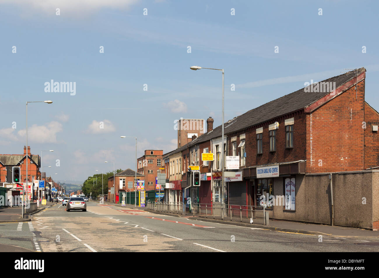 St. Helens Road (A579) in the Daubhill area of Bolton looking from its