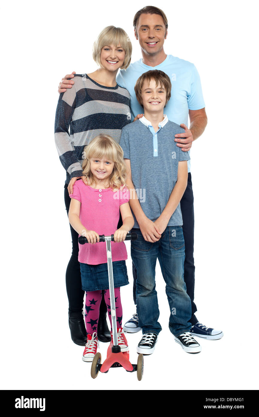 Snap shot of a complete family. Full length Stock Photo Alamy