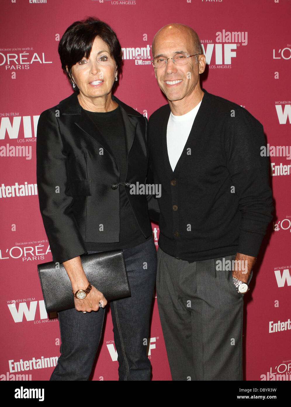 Jeffrey Katzenberg and wife Marilyn Katzenberg The 2011 Entertainment Weekly And Women In Film Pre-Emmy Party Sponsored By L'Oreal held at BOA Steakhouse West Hollywood, California - 16.09.11 Stock Photo